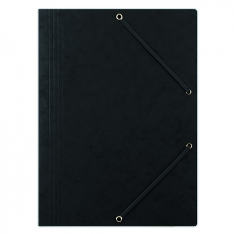 Desky s gumou A4 3 klopy prešpán 1ks černé